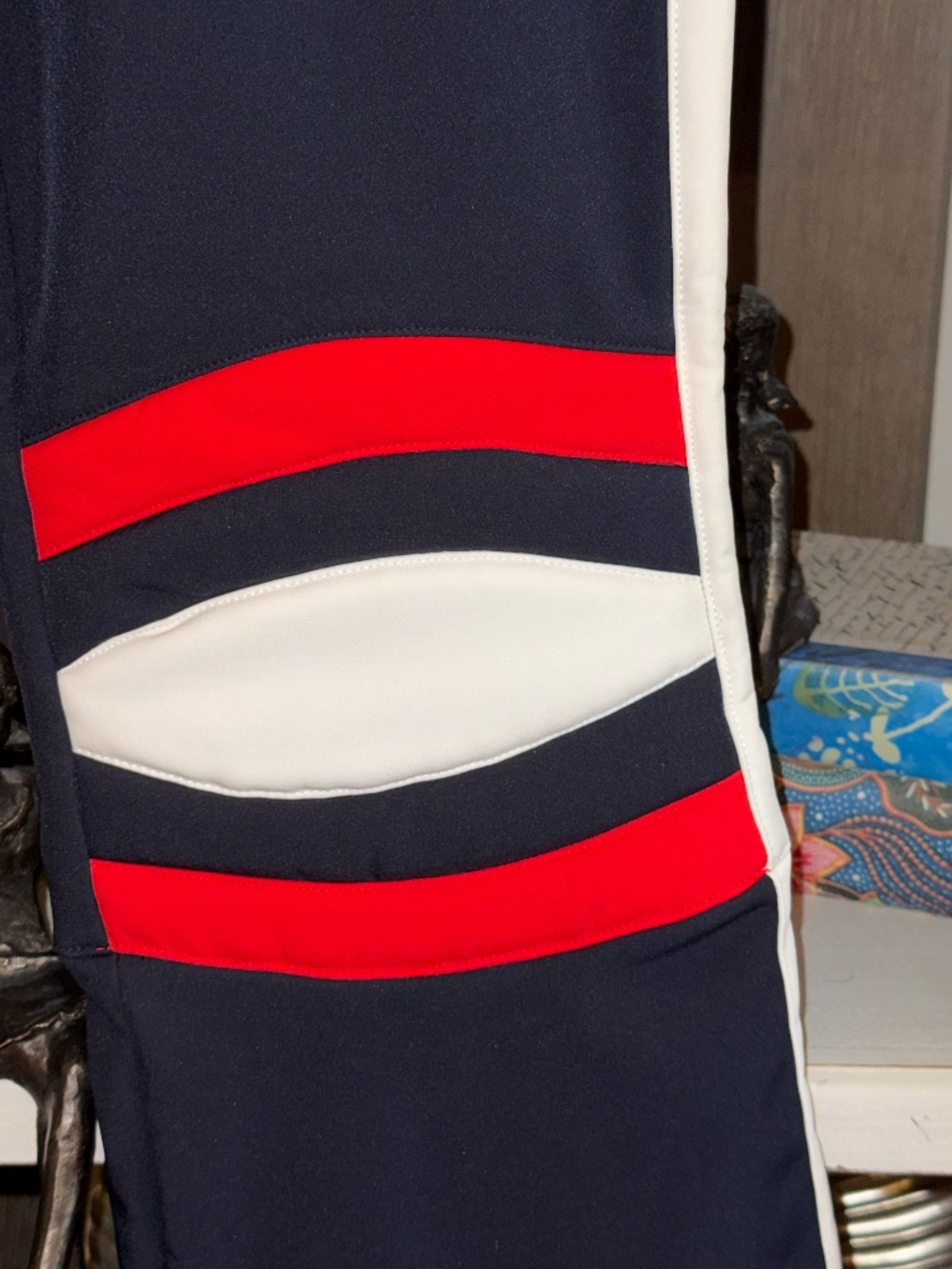 We Norwegians Small S Solo ski pants navy blue retro red white - Picture 5 of 8